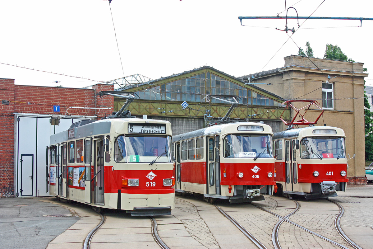Хемниц, Tatra T3DM № 519; Хемниц, Tatra T3D № 409