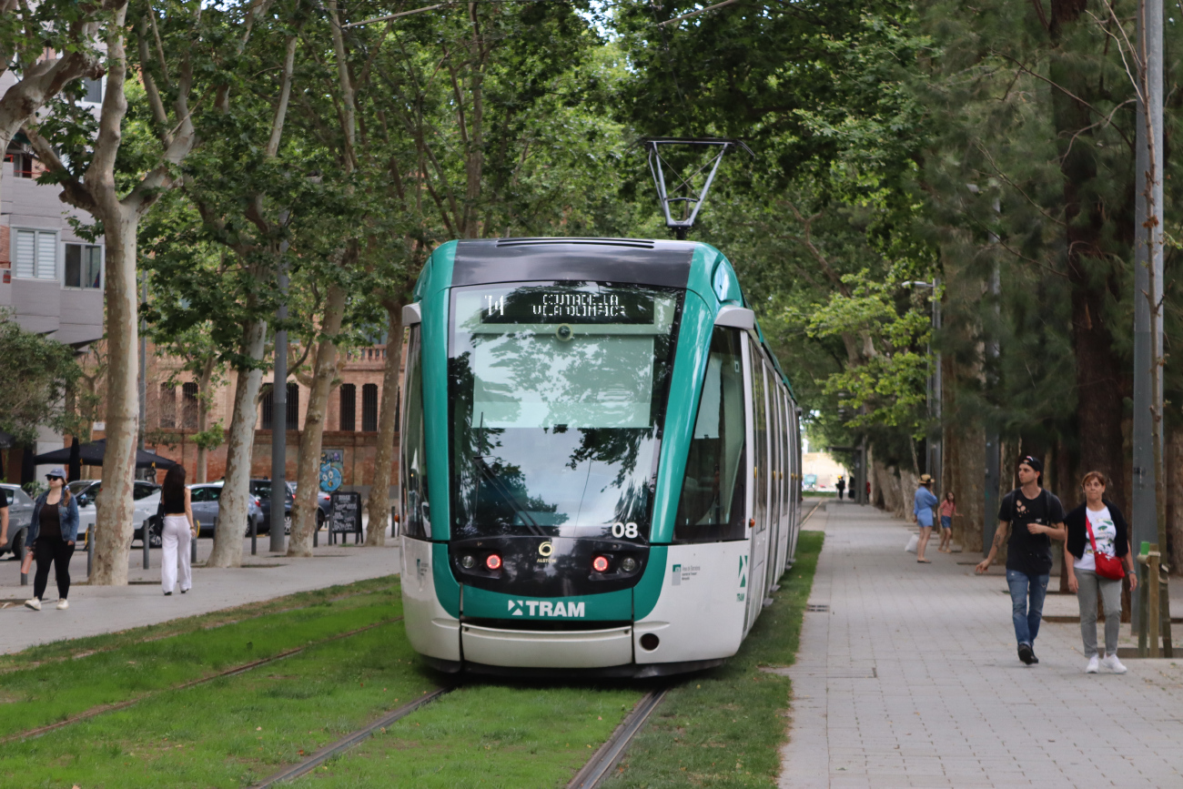 Барселона, Alstom Citadis 302 № 08 Барселона, Alstom Citadis 302 № 08