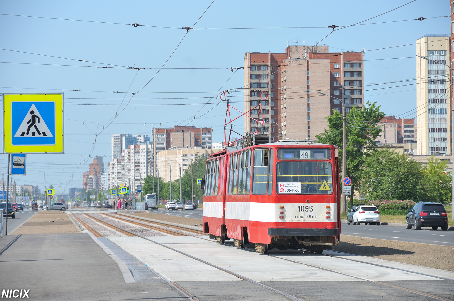 Saint-Petersburg, LVS-86K Br. 1095; Saint-Petersburg — Tram lines and infrastructure