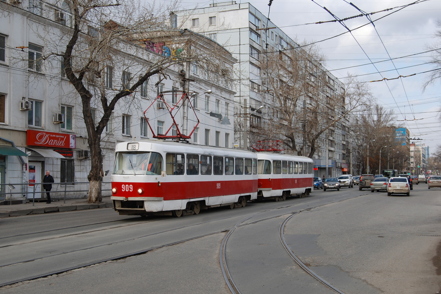 Самара, Tatra T3SU (двухдверная) № 909