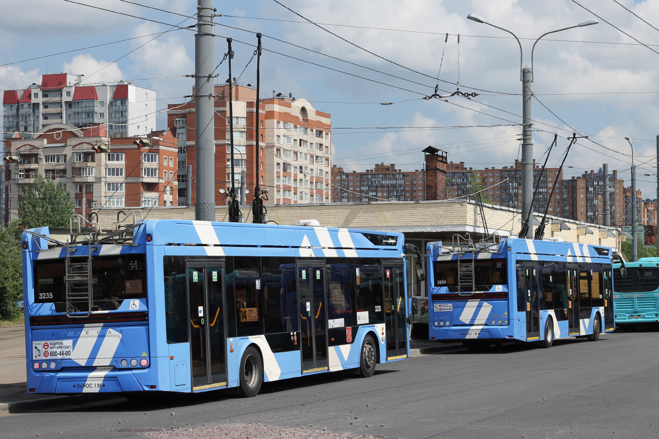 Санкт-Петербург, ПКТС-6281.00 «Адмирал» № 3235; Санкт-Петербург, ПКТС-6281.00 «Адмирал» № 3259; Санкт-Петербург — Конечные станции и разворотные кольца