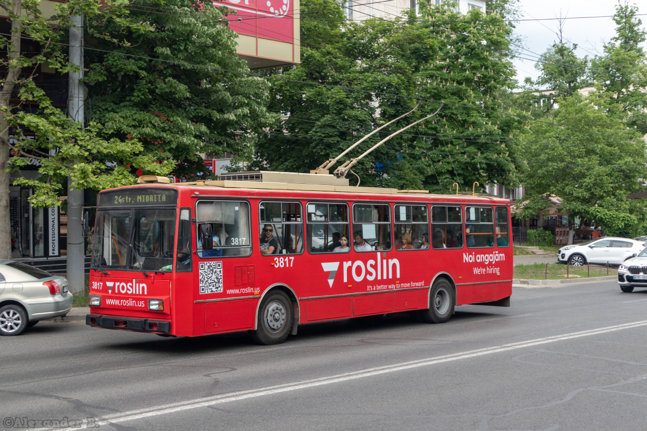 Кишинёв, Škoda 14TrDT/6M № 3817 Кишинёв, Škoda 14TrDT/6M № 3817