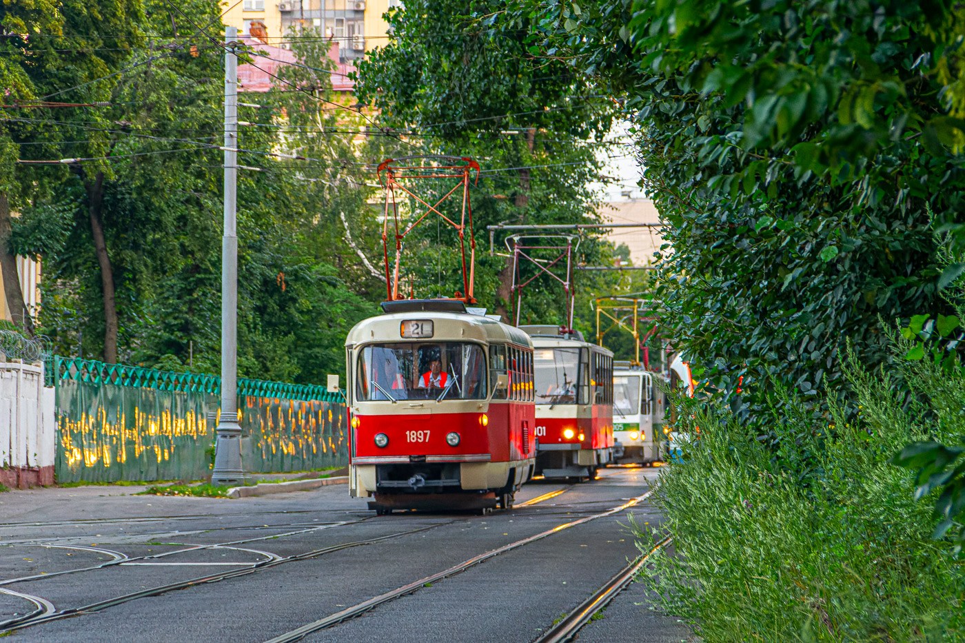 Москва, Tatra T3SU (двухдверная) № 1897