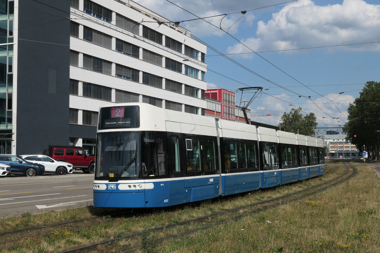 Zurich, Alstom Flexity Zürich Br. 4027