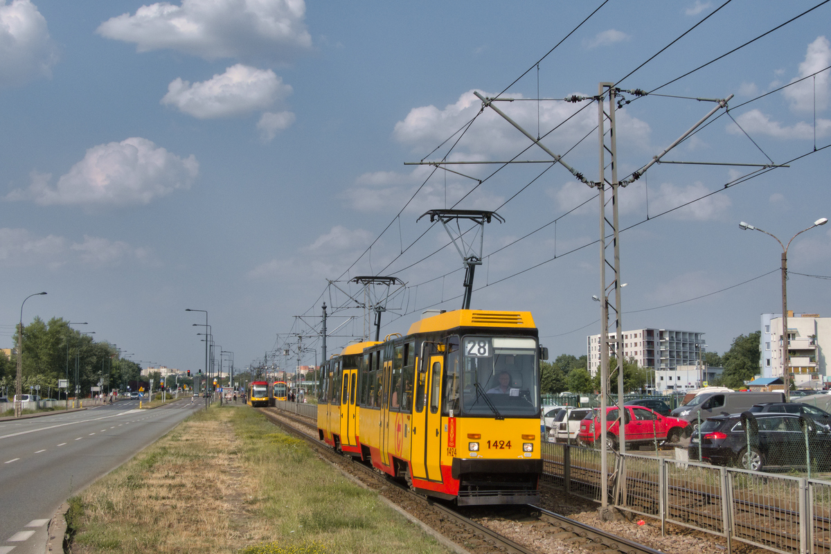 Варшава, Konstal 105Ng № 1424