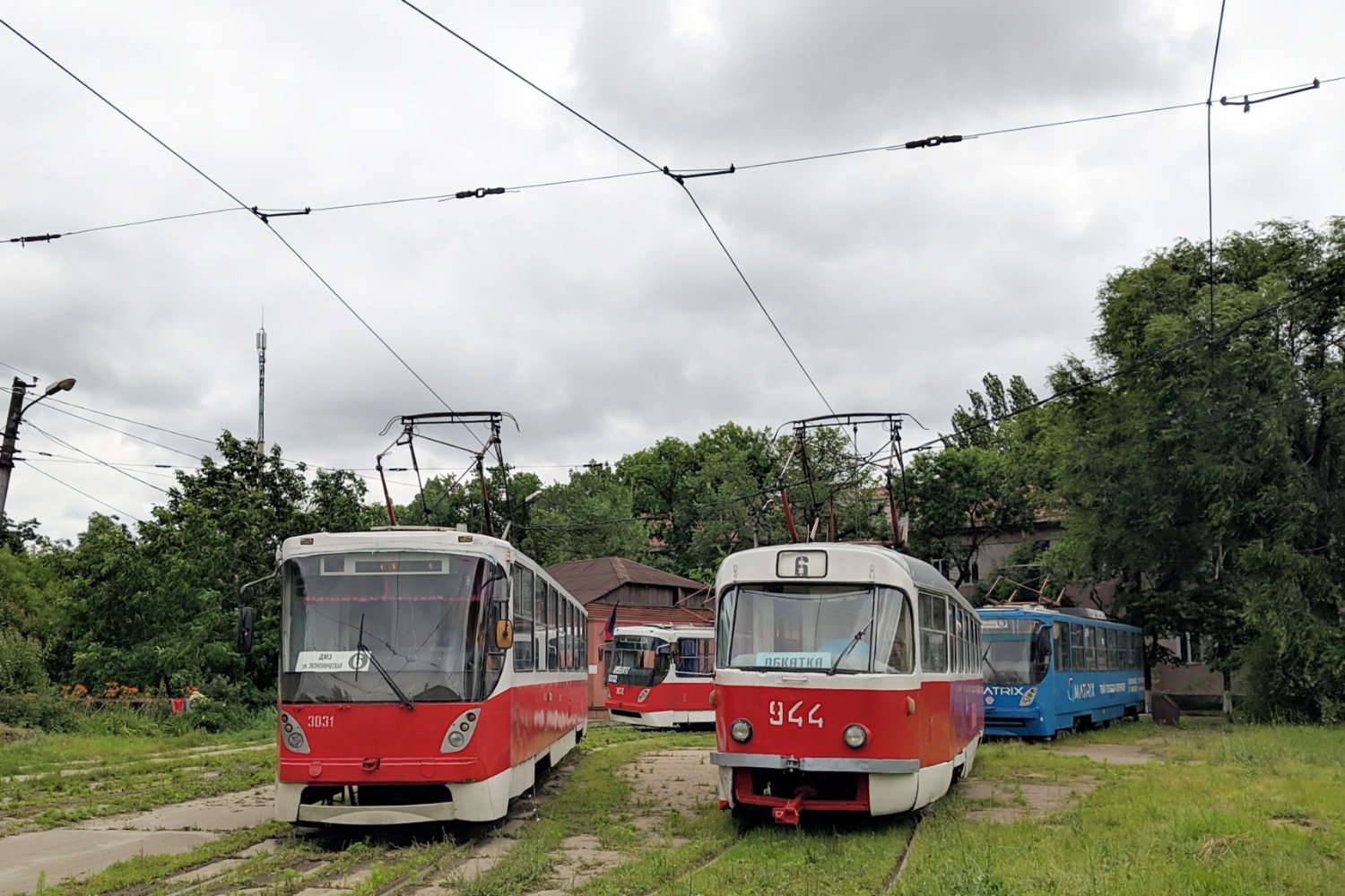 Донецк, K1 № 3031; Донецк, Tatra T3SU № 944