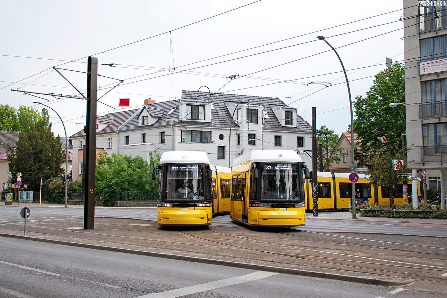 Берлин, Bombardier Flexity Berlin (GT8-08ZR/F8Z) № 9078; Берлин — Трамвайные линии и инфраструктура