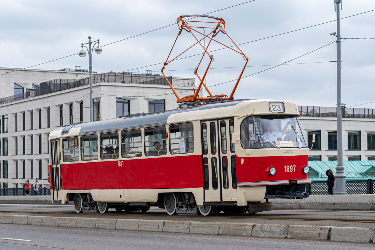 Moscow, Tatra T3SU (2-door) # 1897; Moscow — Moscow Transport Day on July 8, 2023