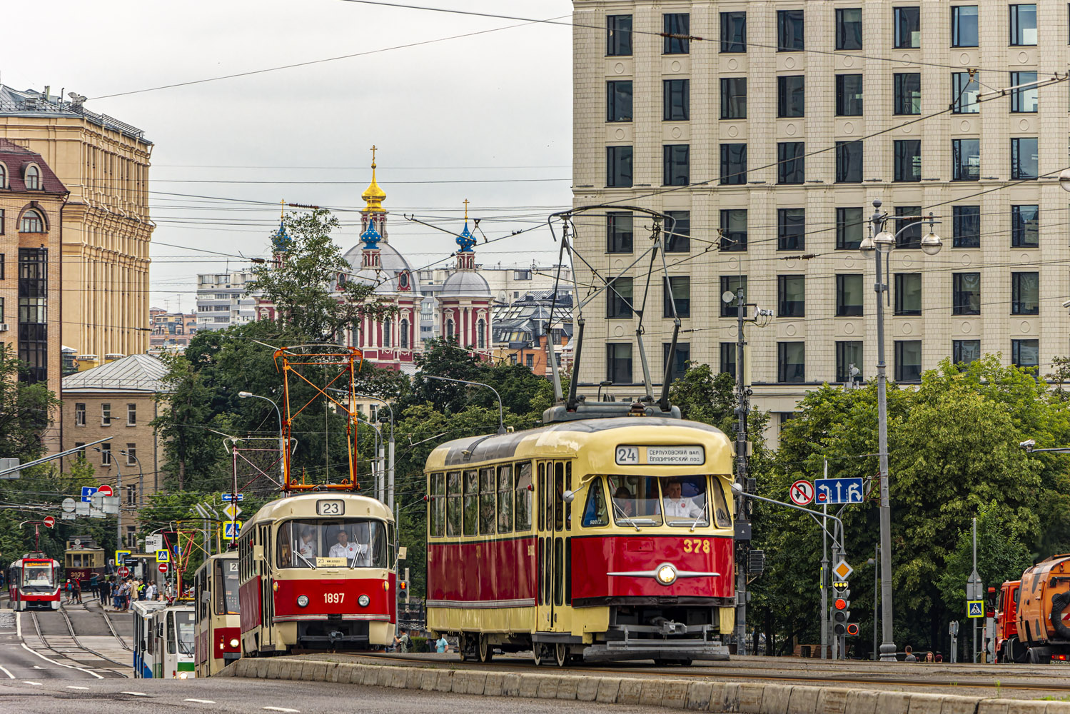 Москва, Tatra T2SU № 378; Москва — День Московского транспорта 8 июля 2023