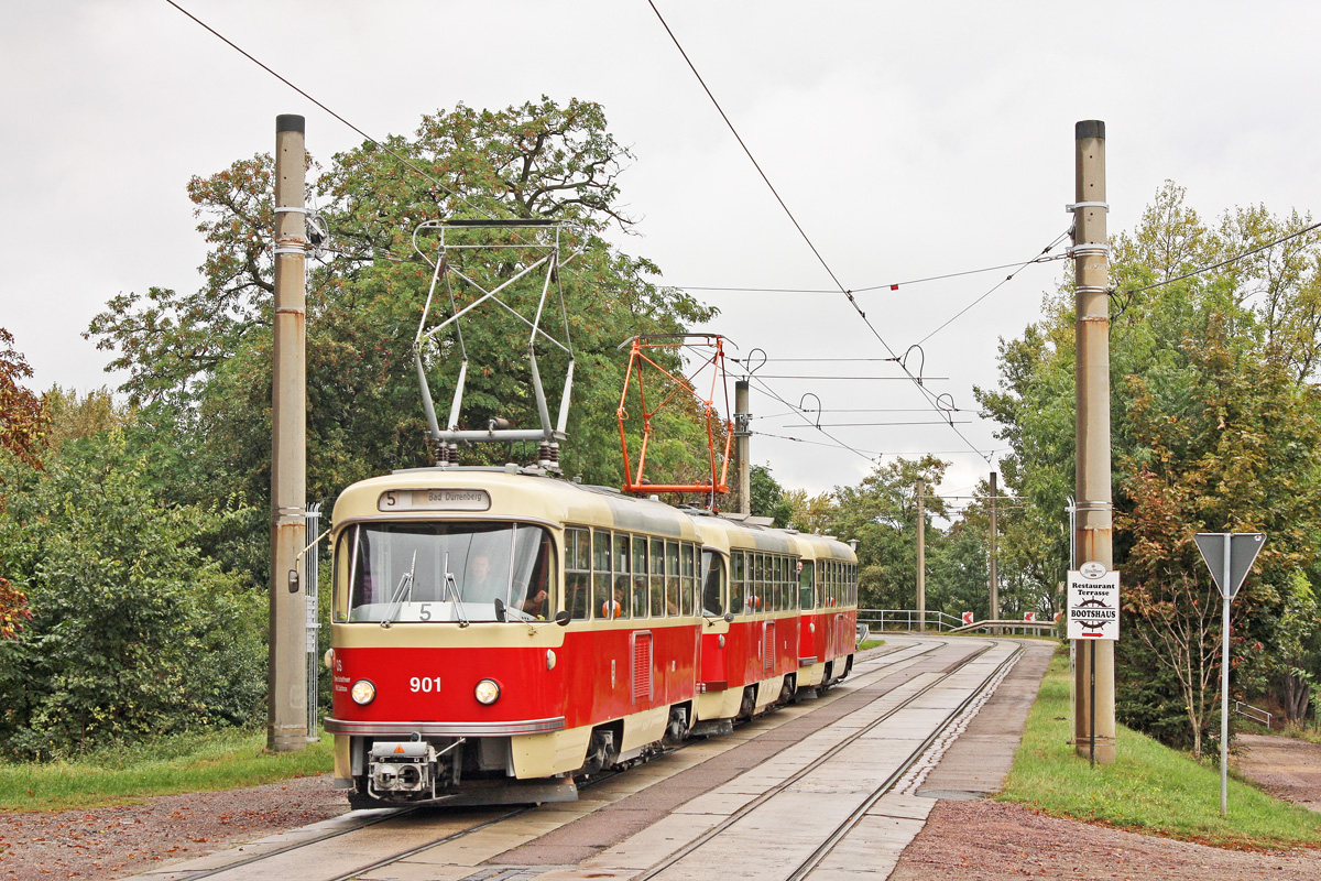 Halle, Tatra T4D Nr. 901; Halle — Anniversary: 40 years of tramcars Tatra T4D in Halle (13.09.2009) • Jubiläum: 40 Jahre Tatra-Wagen in Halle (13.09.2009)