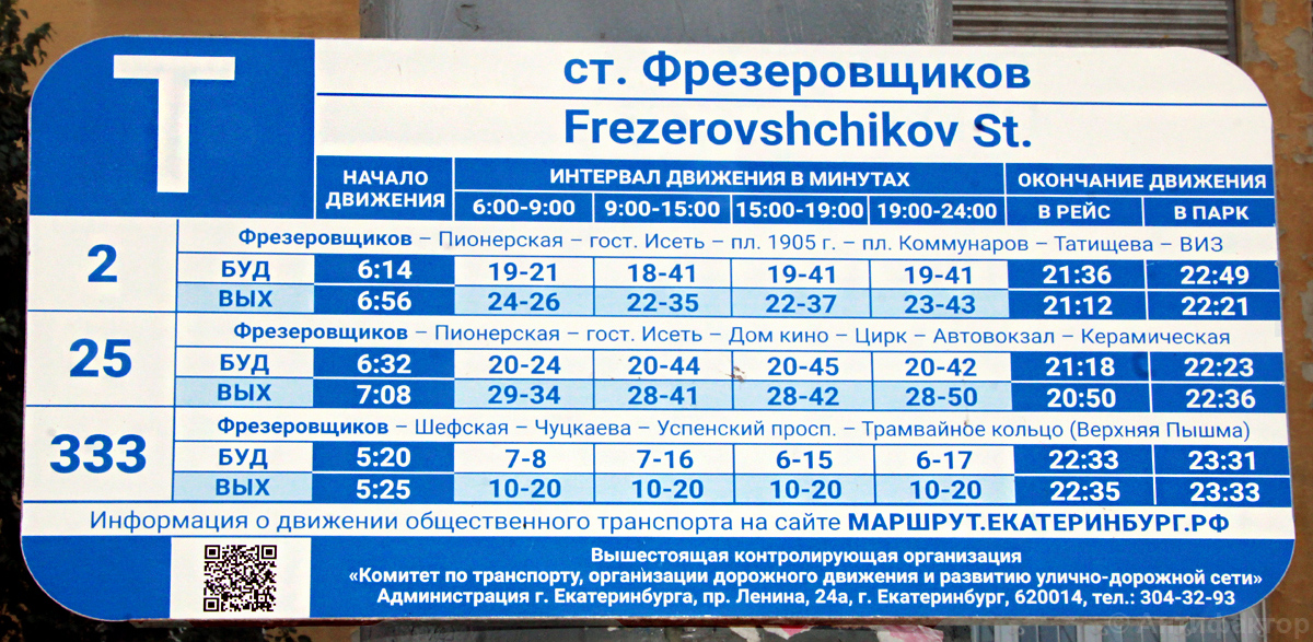 Екатеринбург — Остановочные и маршрутные трафареты