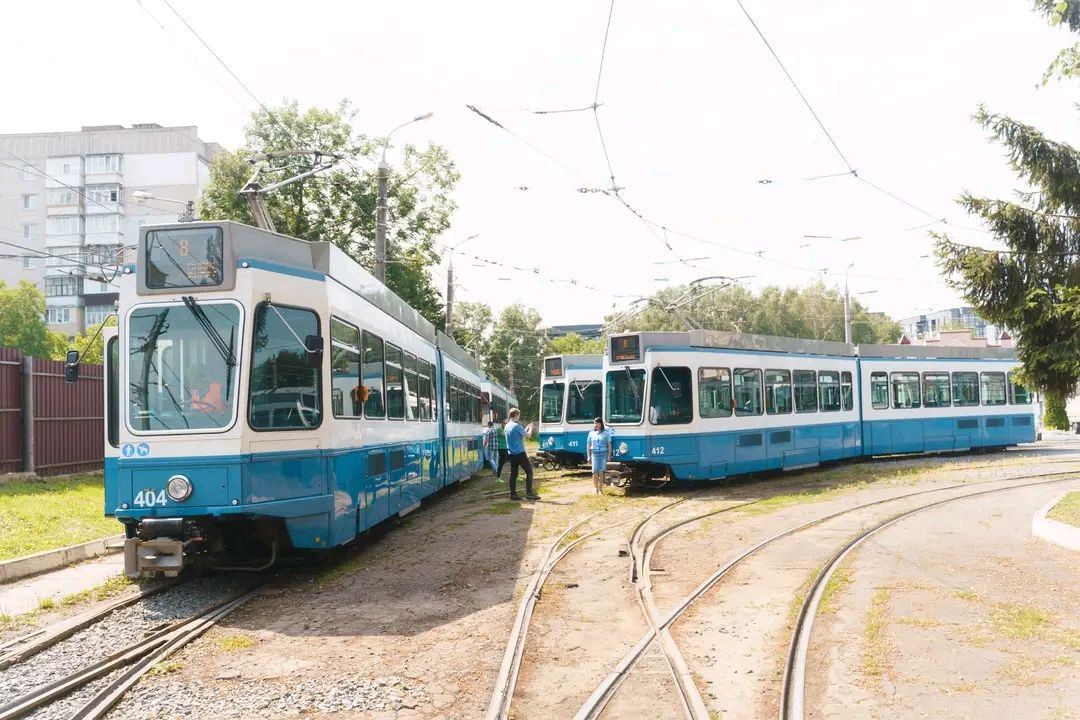 Винница, SWS/SWP/BBC Be 4/6 "Tram 2000" № 404; Винница, SWP/SIG/BBC Be 4/6 "Tram 2000" № 412