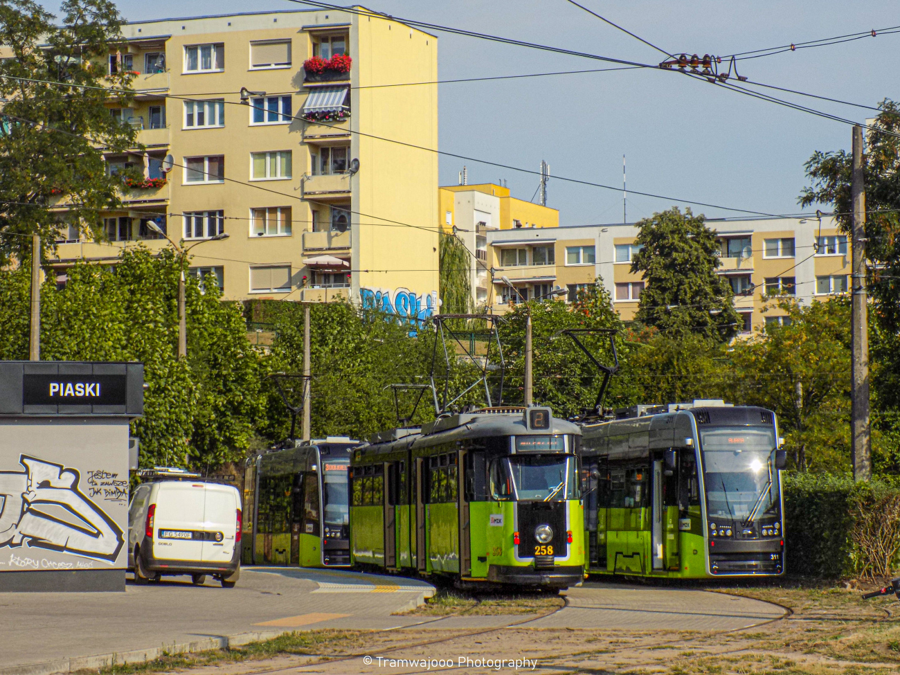 Gorzów Wielkopolski, Wegmann 6ZGTW # 258; Gorzów Wielkopolski, PESA Twist 2015N # 311