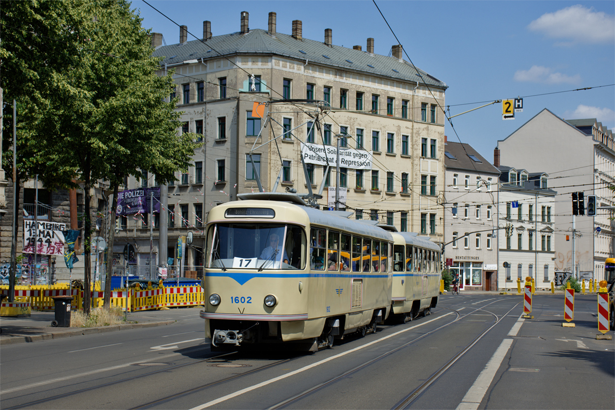 Leipzig, Tatra T4D č. 1602; Leipzig — Museumssaison 2023 — Ausstellung und Rundfahrten mit historischen Fahrzeugen Leipzig, Tatra T4D č. 1602; Leipzig — Museumssaison 2023 — Ausstellung und Rundfahrten mit historischen Fahrzeugen