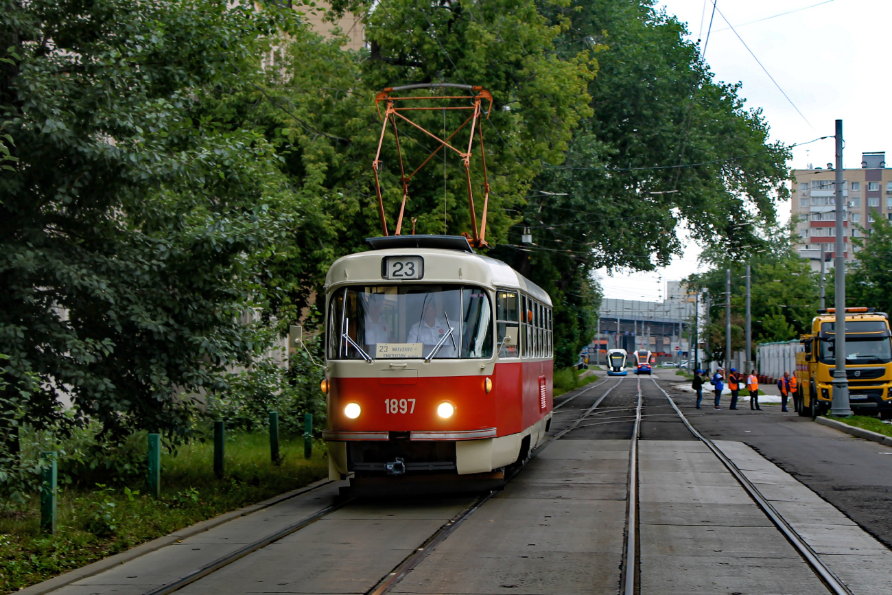 Moscow, Tatra T3SU (2-door) # 1897; Moscow — Moscow Transport Day on July 8, 2023