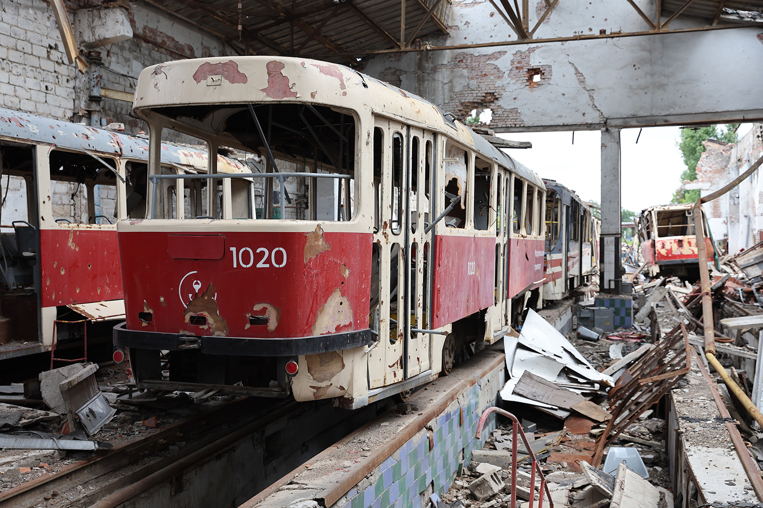 Мариуполь, Tatra T3SUCS № 1020; Мариуполь — Последствия боевых действий 24.02.2022—20.05.2022