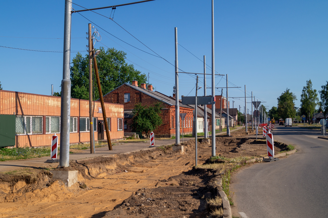 Даугавпілс — Реконструкция трамвайной линии до хлебокомбината