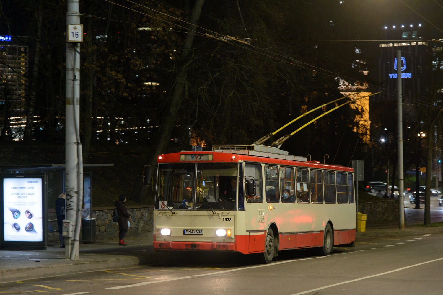 Вильнюс, Škoda 14Tr13/6 № 1638