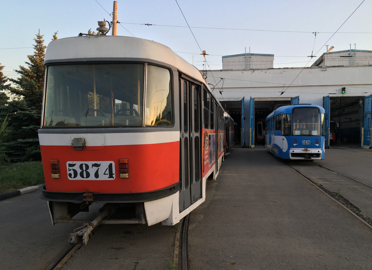 Волгоград, МТТА-2 № 5874; Волгоград, Tatra T3R.PV № 5836