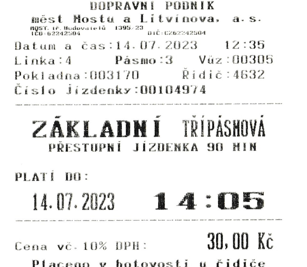 Мост ― Литвинов — Проездные документы