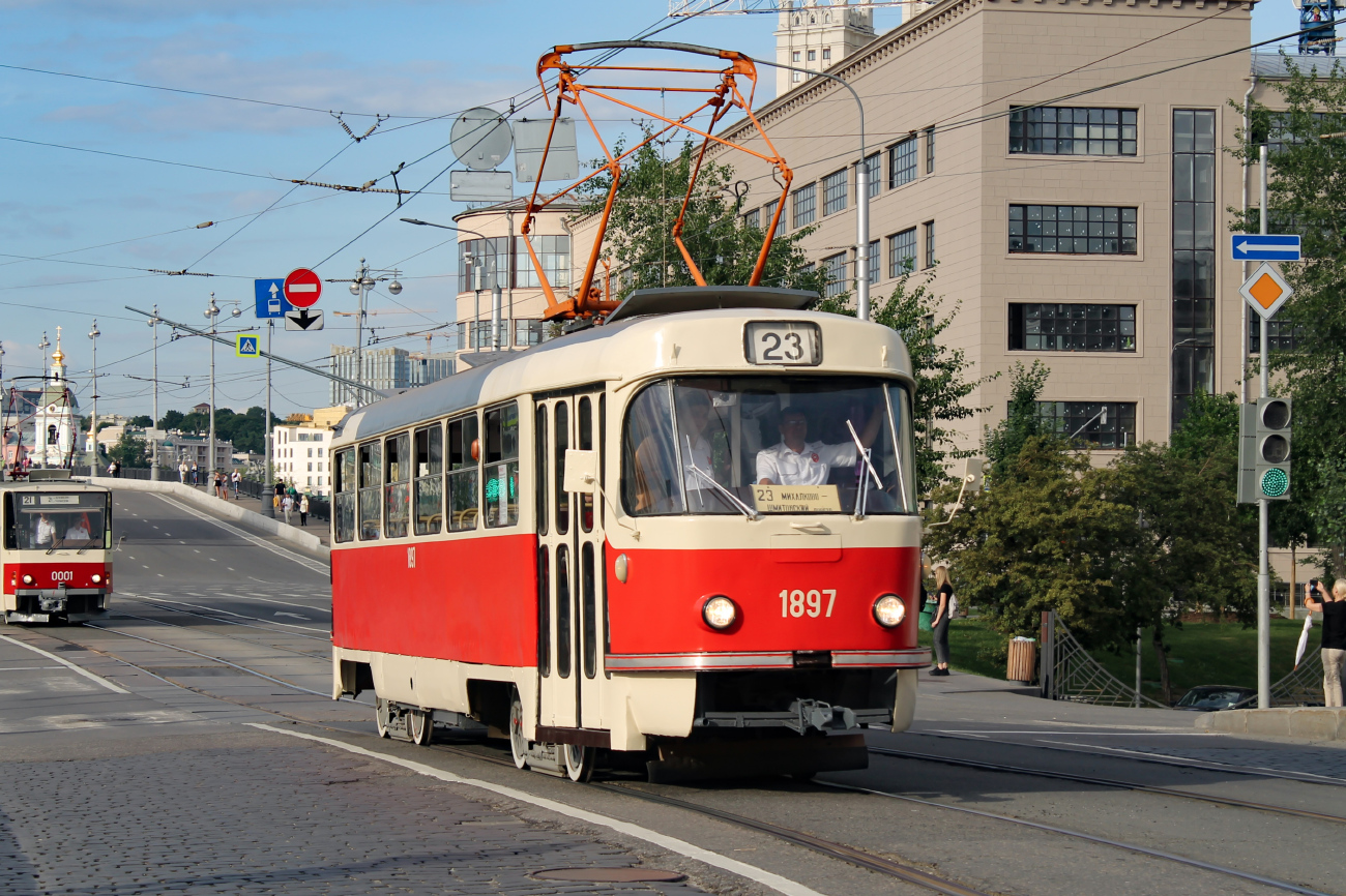 Moscow, Tatra T3SU (2-door) # 1897; Moscow — Moscow Transport Day on July 8, 2023