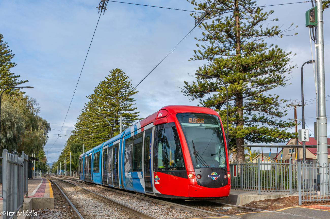 Аделаїда, Alstom Citadis 302 № 202; Аделаїда — Остановки