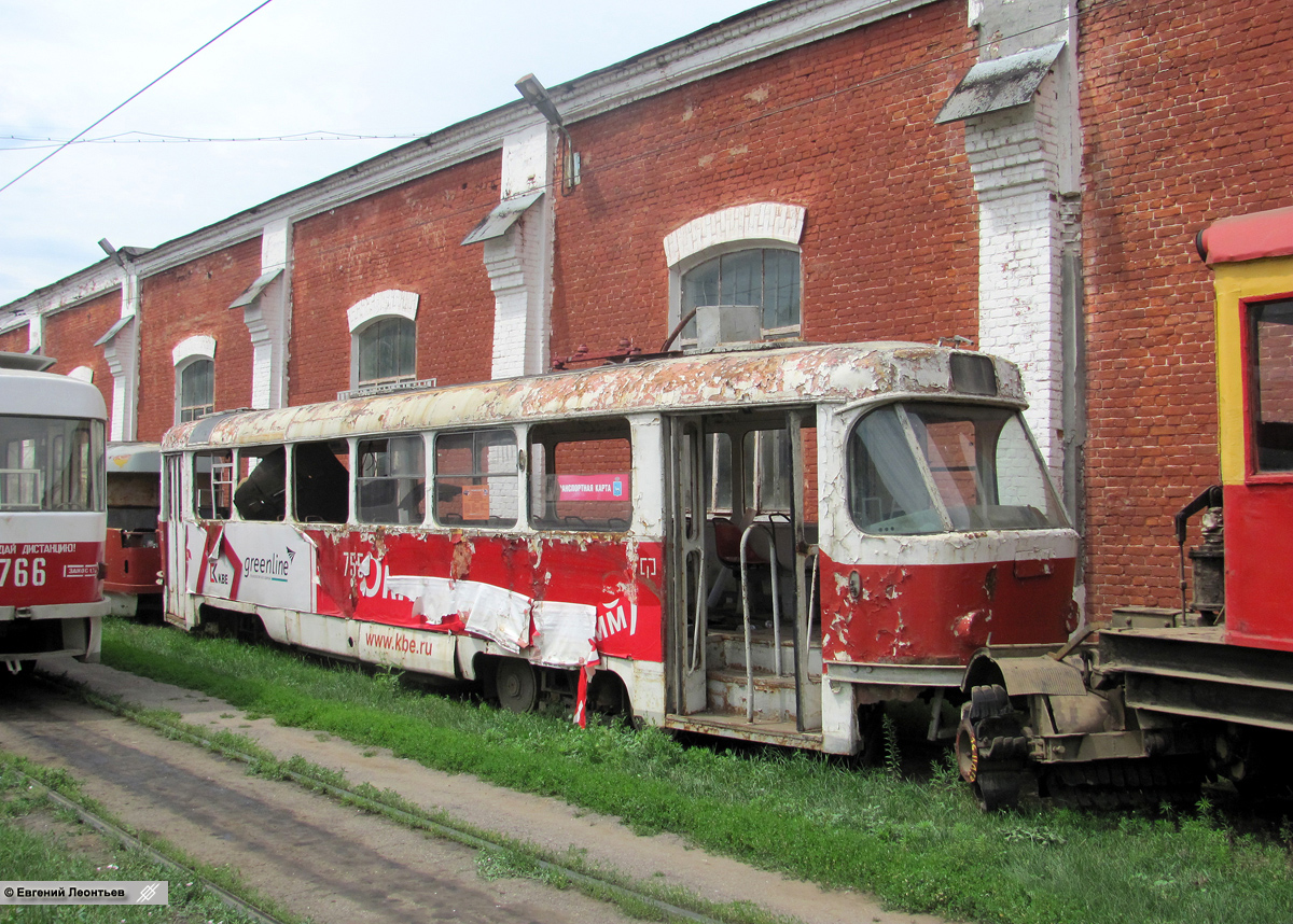 Самара, Tatra T3SU (двухдверная) № 755; Самара — Городское трамвайное депо