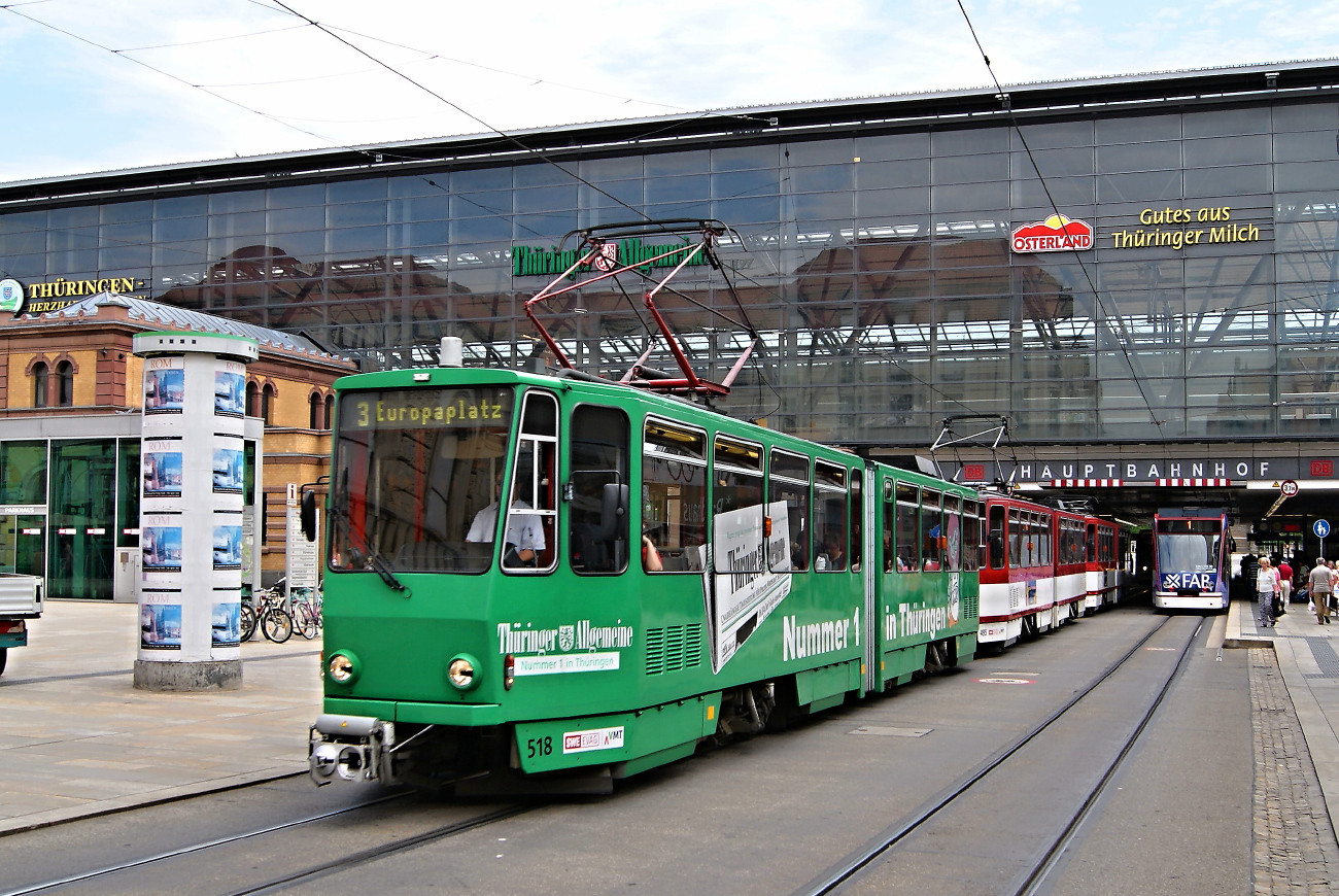 Erfurt, Tatra KT4D nr. 518; Erfurt — Tatra KT4D+KT4D+KT4D 3-car Trains