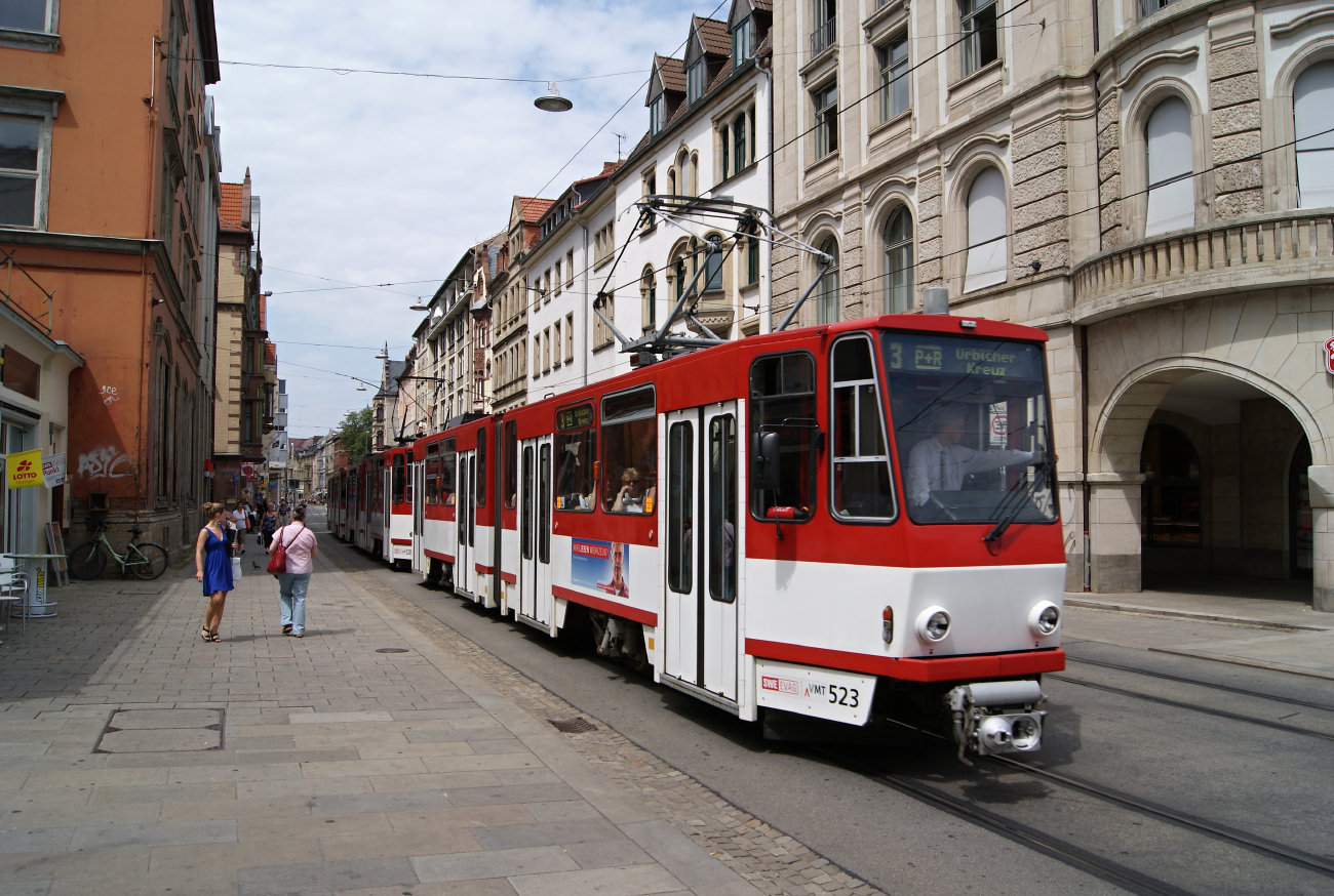 Эрфурт, Tatra KT4D № 523; Эрфурт — Тройники Tatra KT4D+KT4D+KT4D