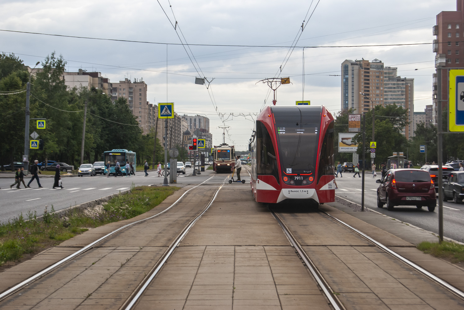 Saint-Petersburg, 71-931M “Vityaz-M” Br. 7911; Saint-Petersburg — Tram lines and infrastructure