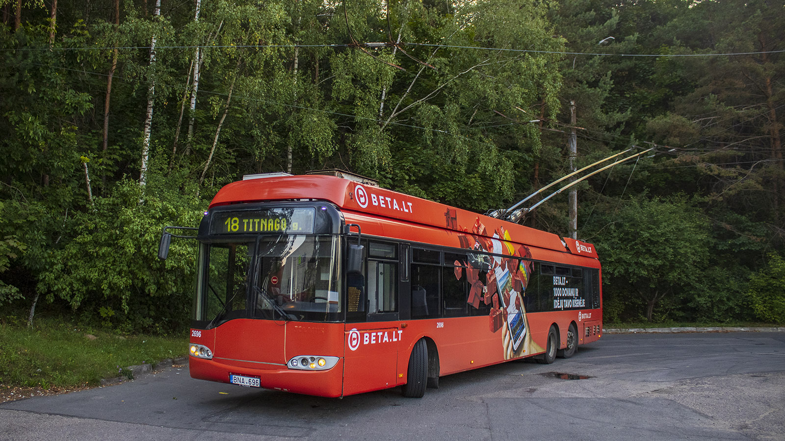 Вильнюс, Solaris Trollino II 15 AC № 2696