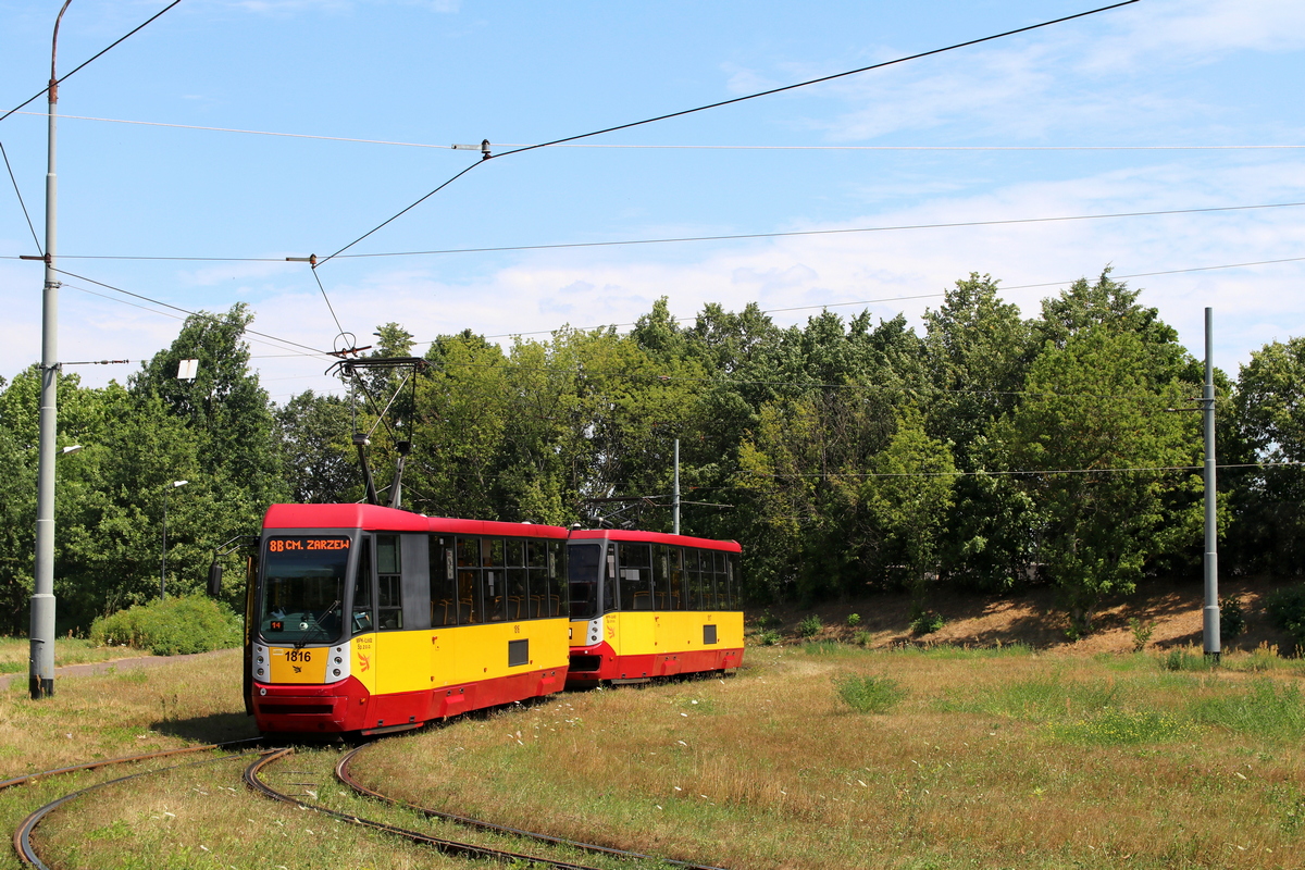Лодзь, Konstal/MPK 805N-M14 № 1816; Лодзь — Конечные станции и разворотные кольца