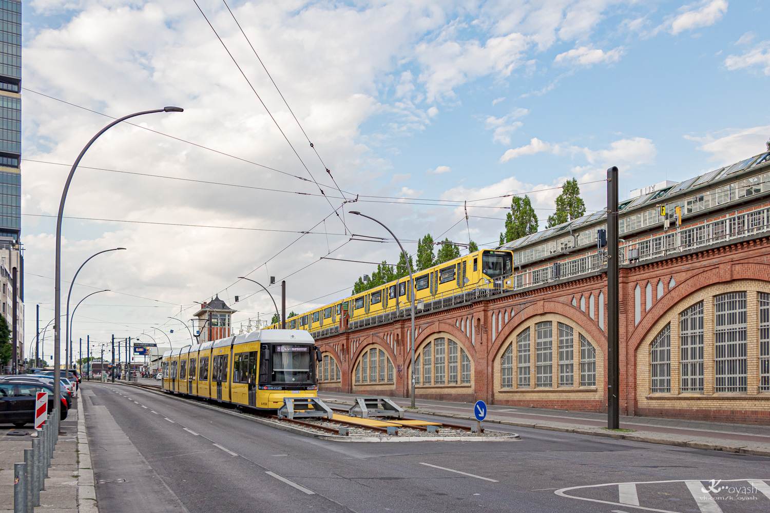Берлин, Bombardier Flexity Berlin (GT8-08ZR/F8Z) № 9128; Берлин — Трамвайные линии и инфраструктура