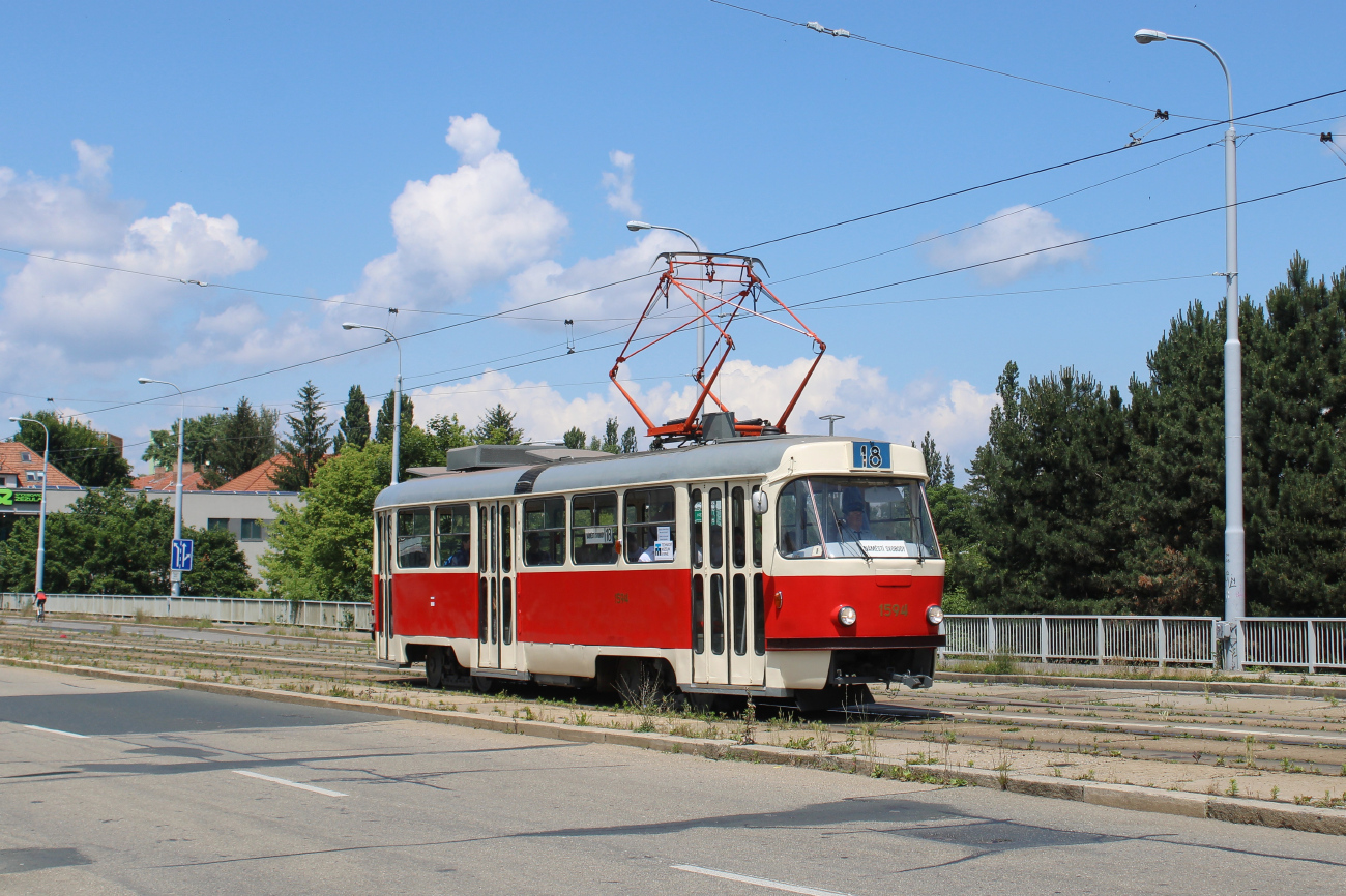 Брно, Tatra T3M № 1594; Брно — Транспортная ностальгия 2023 года и прощание с троллейбусами Шкода 14Тр и 15Тр