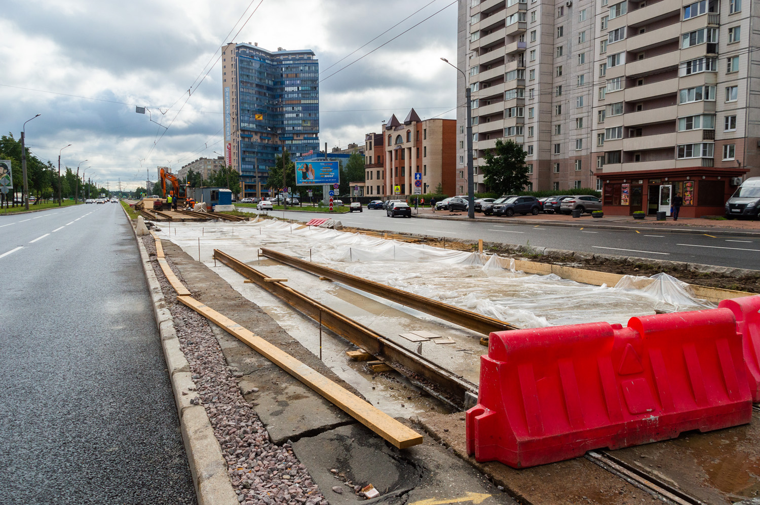 Sankt-Peterburg — Track repairs; Sankt-Peterburg — Tram lines and infrastructure Sankt-Peterburg — Track repairs; Sankt-Peterburg — Tram lines and infrastructure