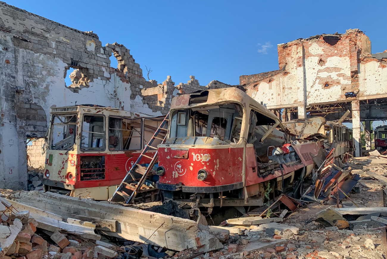 Мариуполь, Tatra T3SUCS № 1016; Мариуполь — Последствия боевых действий 24.02.2022—20.05.2022