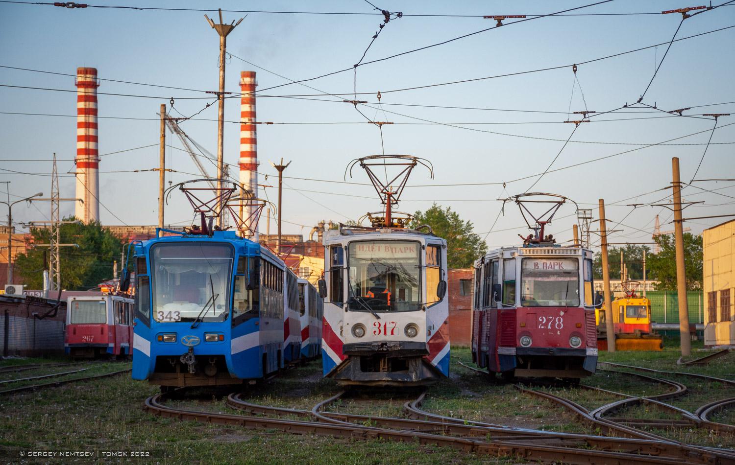 Томск, 71-619А-01 № 343; Томск, 71-608КМ № 317; Томск, 71-605 (КТМ-5М3) № 278