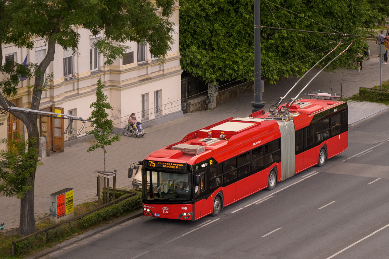 Будапешт, Solaris Trollino IV 18 Škoda № 9127