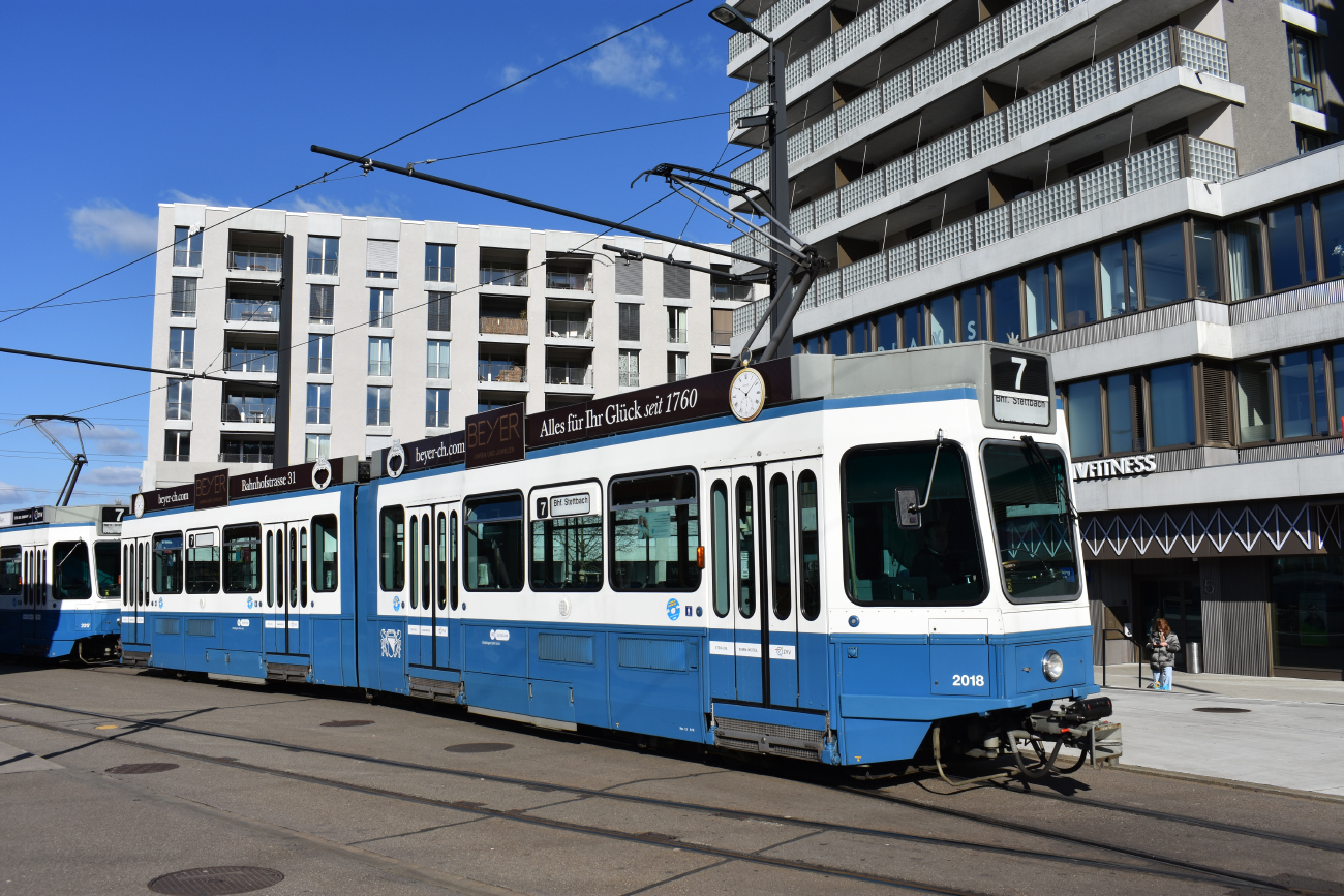 Цюрих, SWS/SWP/BBC Be 4/6 "Tram 2000" № 2018