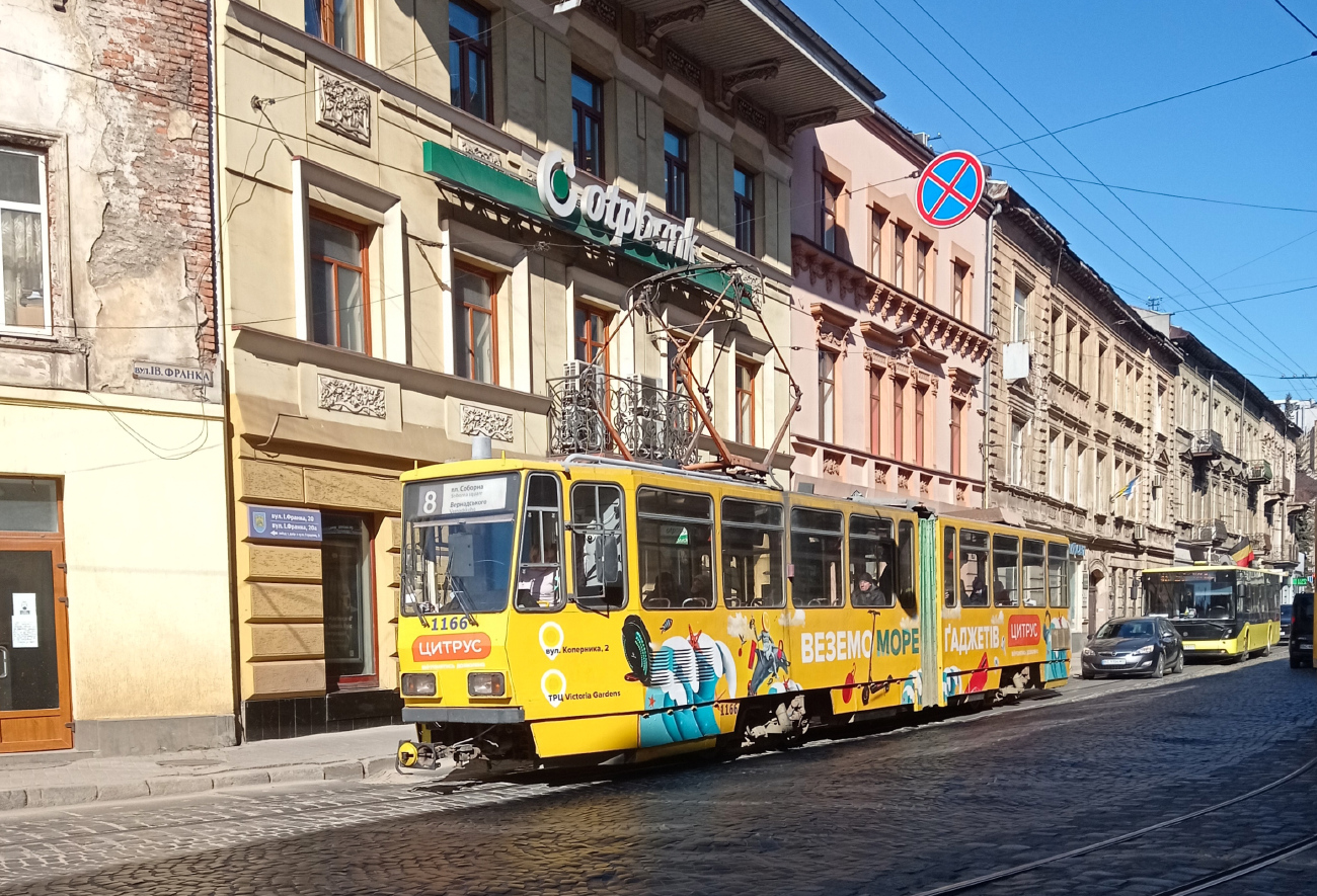 Львов, Tatra KT4D № 1166