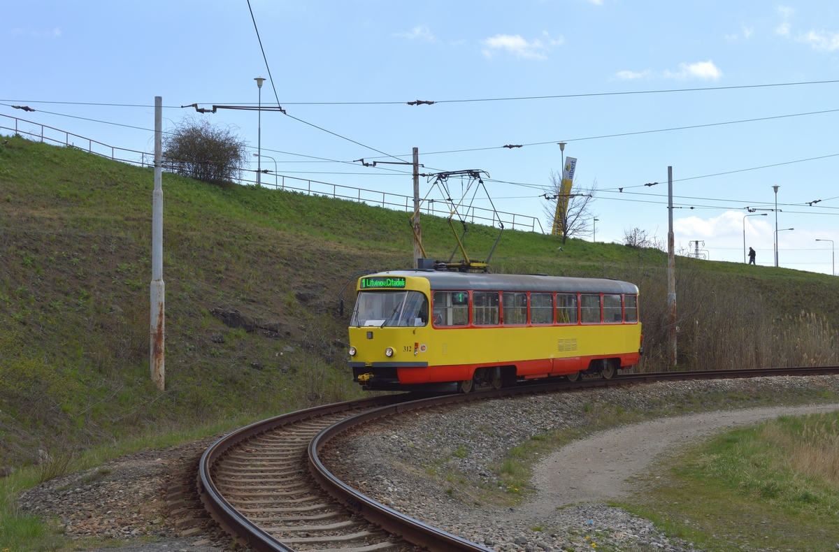 Мост ― Литвинов, Tatra T3M.3 № 312