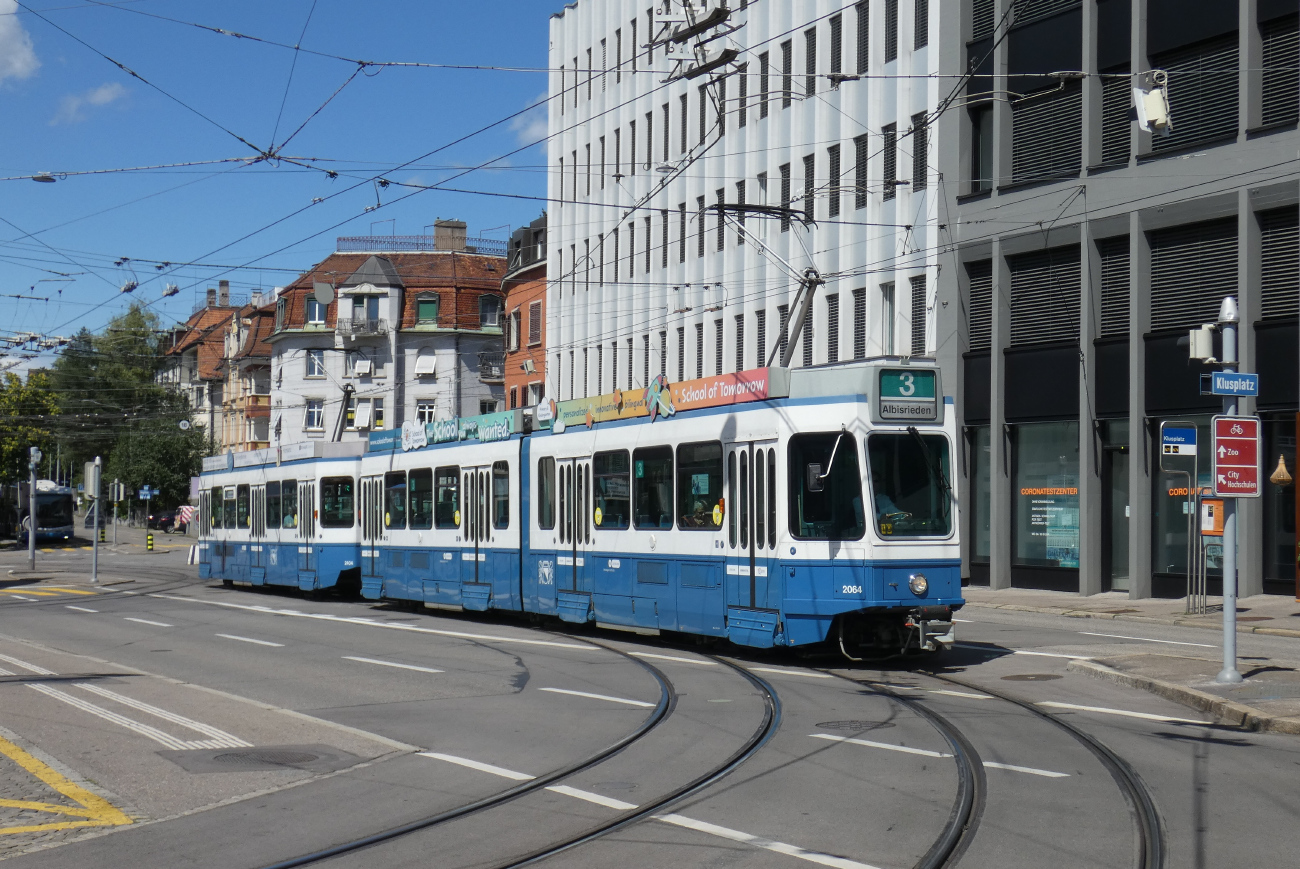 Цюрих, SWP/SIG/BBC Be 4/6 "Tram 2000" № 2064