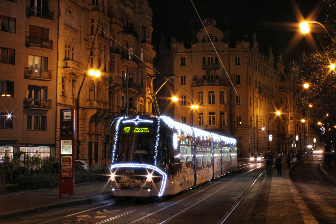 Прага, Škoda 14T Elektra № 9170; Прага — Рождественский трамвай Прага, Škoda 14T Elektra № 9170; Прага — Рождественский трамвай