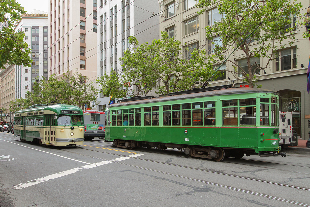 Сан-Франциско, область залива, PCC № 1051; Сан-Франциско, область залива, OM Peter Witt № 1818