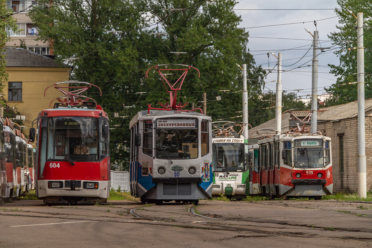 Витебск, БКМ 60102 № 604; Витебск, 71-608КМ № 517; Витебск, 71-608КМ № 515