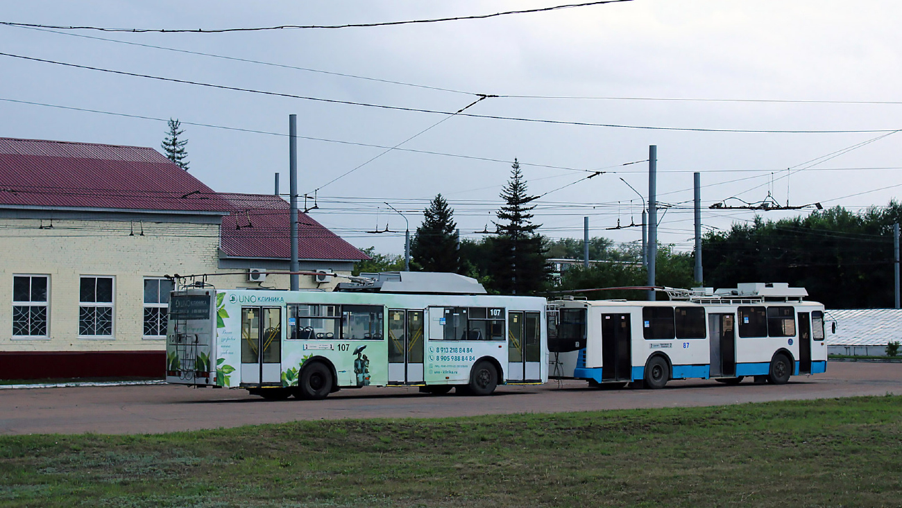 Рубцовск, СТ-6217 № 107; Рубцовск, ЗиУ-682 КР Иваново № 87