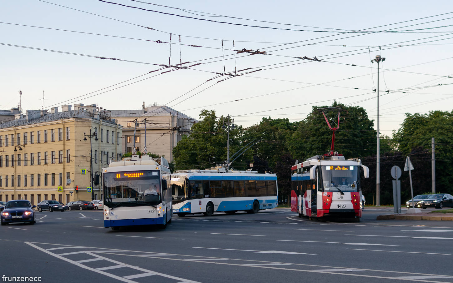 Saint-Petersburg, Trolza-5265.00 “Megapolis” # 1343; Saint-Petersburg, 71-153 (LM-2008) # 1427