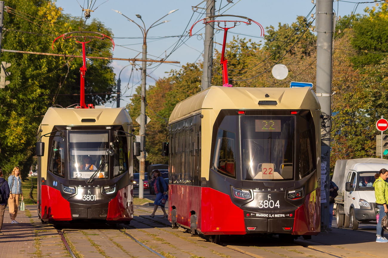 Нижний Новгород, БКМ Т811 «МиНиН» № 3801; Нижний Новгород, БКМ Т811 «МиНиН» № 3804