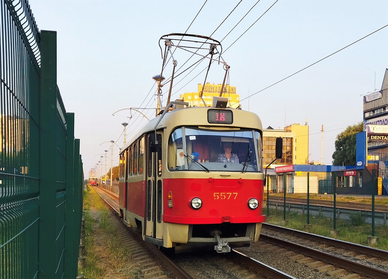 Kijiva, Tatra T3SUCS № 5577; Kijiva — Miscellaneous photos; Kijiva — Tramway lines: Rapid line Kijiva, Tatra T3SUCS № 5577; Kijiva — Miscellaneous photos; Kijiva — Tramway lines: Rapid line