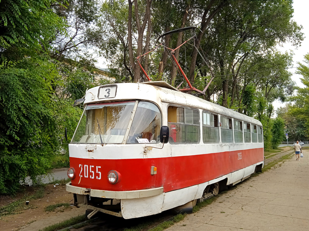 Самара, Tatra T3SU (двухдверная) № 2055
